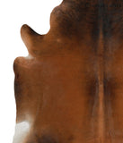 Brown with Red Cowhide Rug #70865