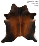 Brown with Red Cowhide Rug #70915
