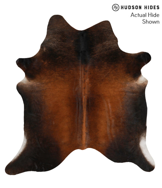 Brown with Red Cowhide Rug #70915