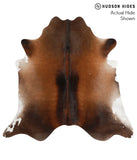 Brown with Red Cowhide Rug #71062