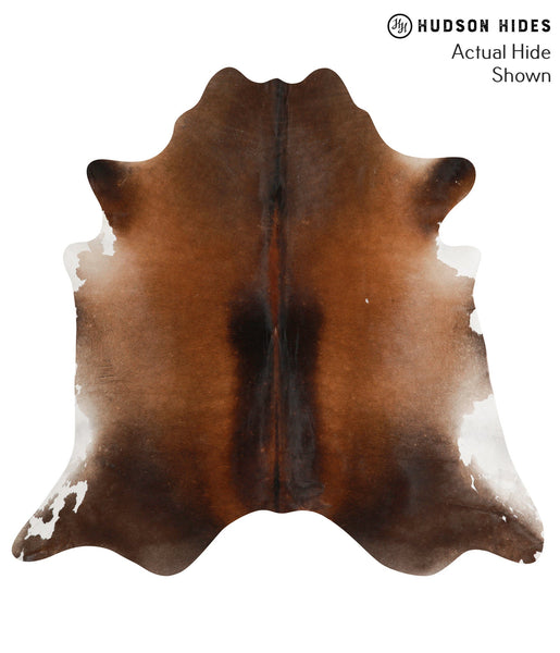 Brown with Red Cowhide Rug #71062
