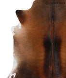 Brown with Red Cowhide Rug #71062