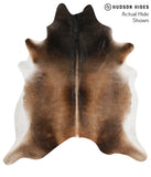 Brown with Red Cowhide Rug #71083