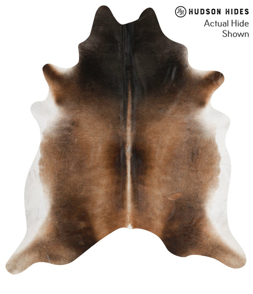Brown with Red Cowhide Rug #71083