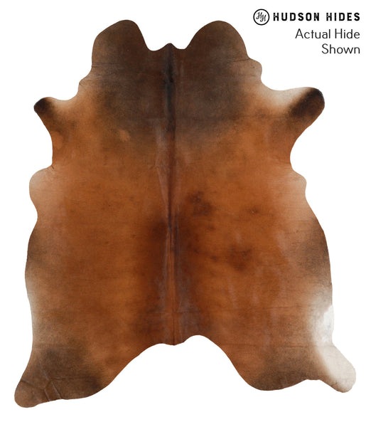 Brown with Red Cowhide Rug #71101