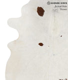 Brown and White Regular Cowhide Rug #71172