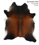 Brown with Red Cowhide Rug #71181