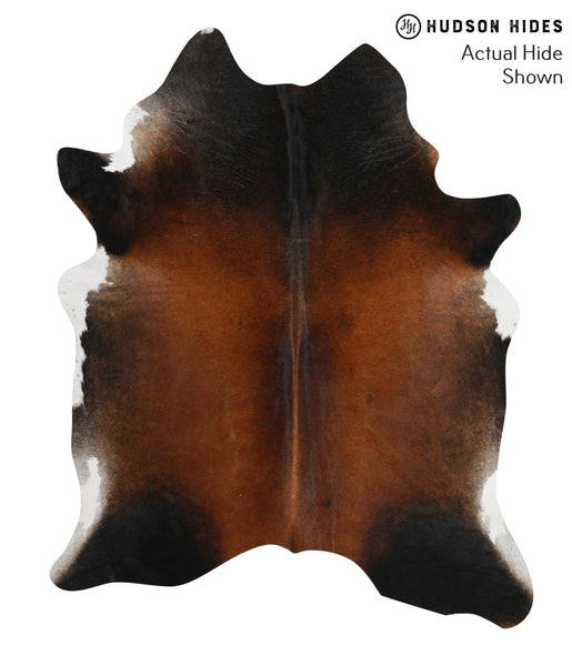 Brown with Red Cowhide Rug #71181