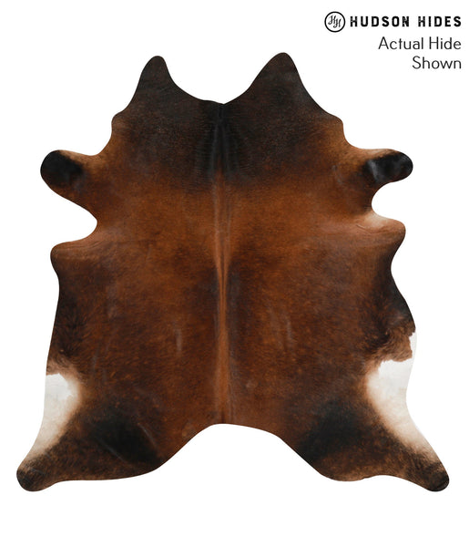 Brown with Red Cowhide Rug #71498