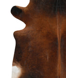 Brown with Red Cowhide Rug #71498