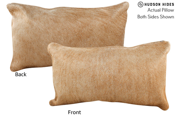 Solid Brown Cowhide Pillow #71944