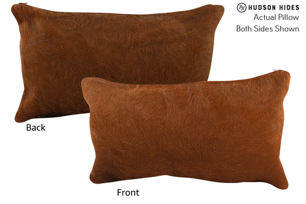 Solid Brown Cowhide Pillow #71998