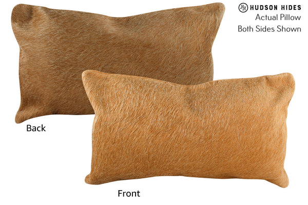 Solid Brown Cowhide Pillow #72072