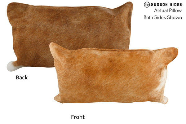 Solid Brown Cowhide Pillow #72103
