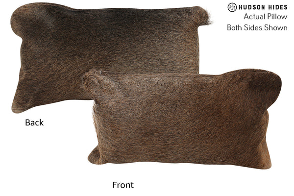 Grey with Beige Cowhide Pillow #72172