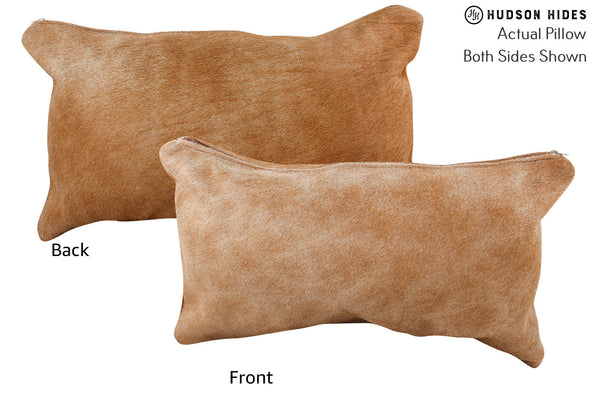 Solid Brown Cowhide Pillow #72178