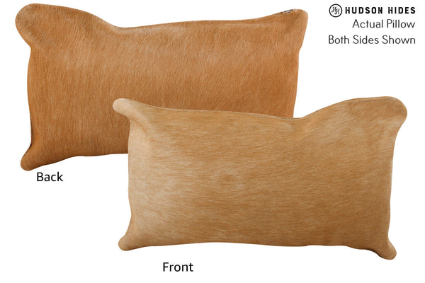Solid Brown Cowhide Pillow #72203