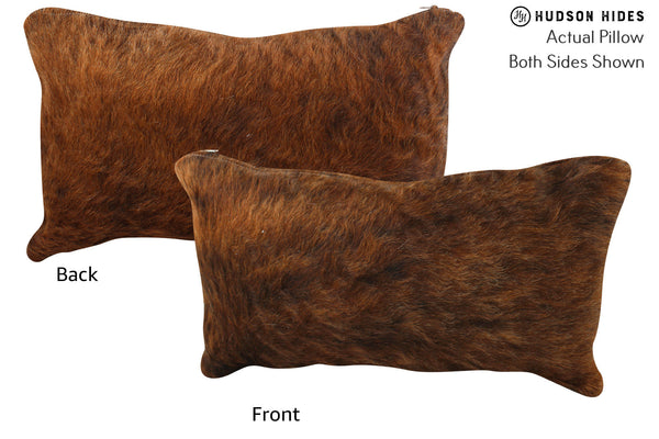 Solid Brown Cowhide Pillow #72236