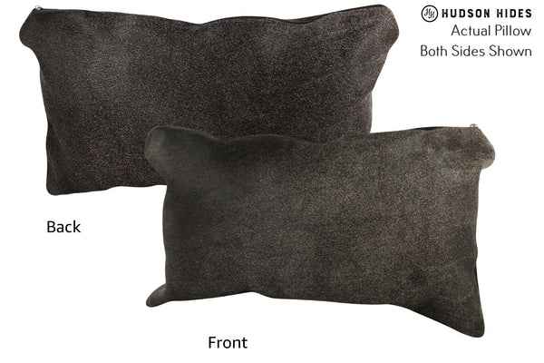Solid Black Cowhide Pillow #72244