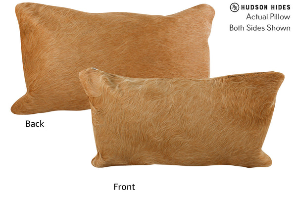 Solid Brown Cowhide Pillow #72280