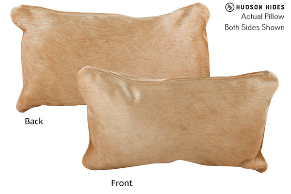 Solid Brown Cowhide Pillow #72343