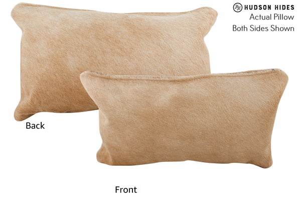 Solid Brown Cowhide Pillow #72351