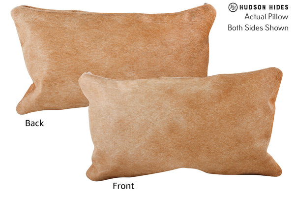 Solid Brown Cowhide Pillow #72363