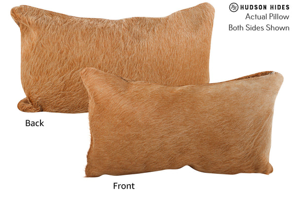 Solid Brown Cowhide Pillow #72387