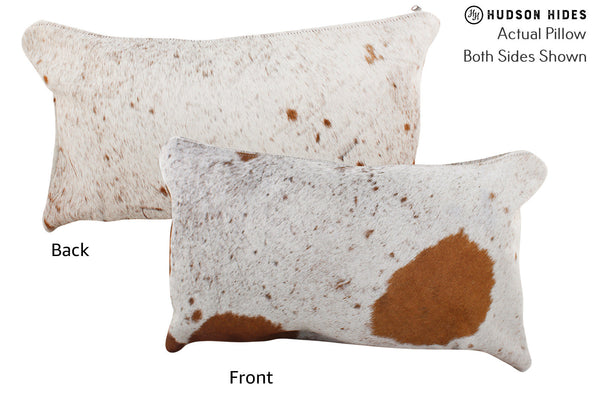 Salt and Pepper Brown Cowhide Pillow #72645