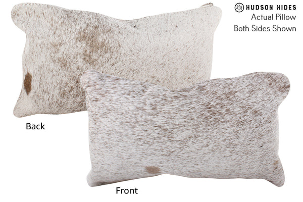 Salt and Pepper Brown Cowhide Pillow #72656