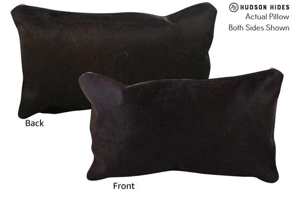 Solid Black Cowhide Pillow #72826