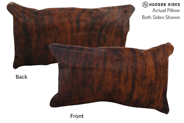 Dark Brindle Cowhide Pillow #72931