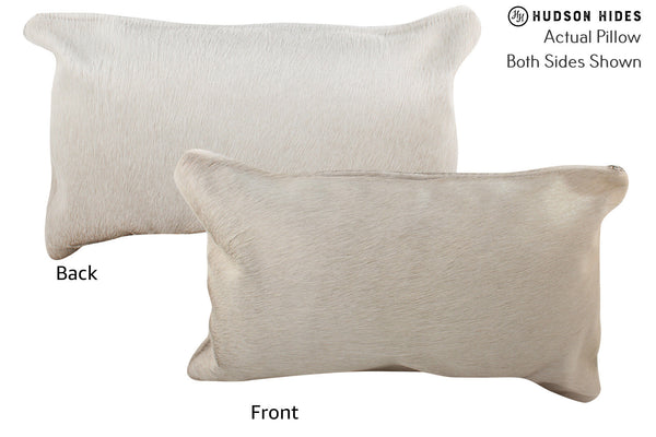 Solid White Cowhide Pillow #73408