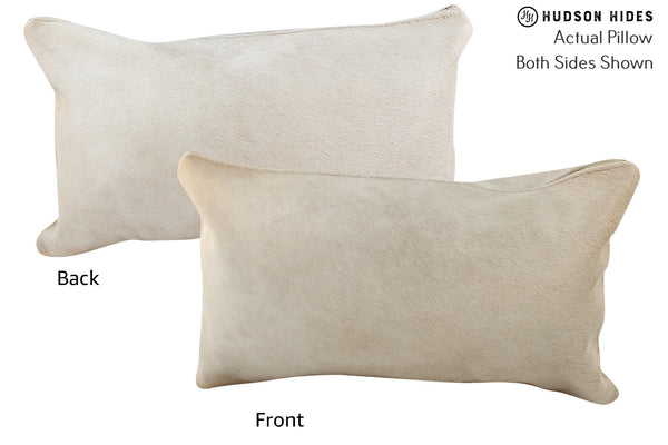 Solid White Cowhide Pillow #73422
