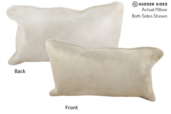Solid White Cowhide Pillow #73427