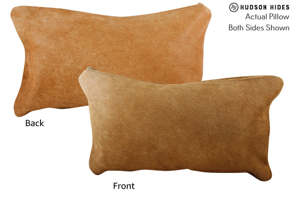 Solid Brown Cowhide Pillow #73452