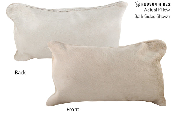 Solid White Cowhide Pillow #73673