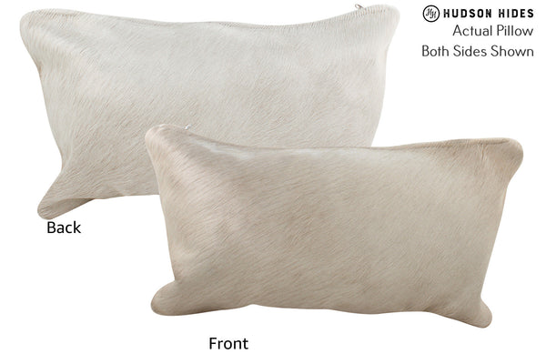 Solid White Cowhide Pillow #73680