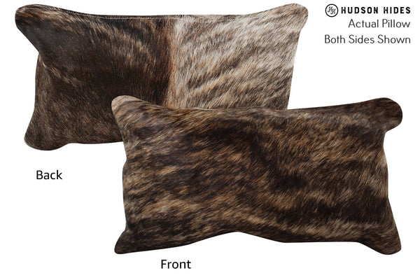 Dark Brindle Cowhide Pillow #73697
