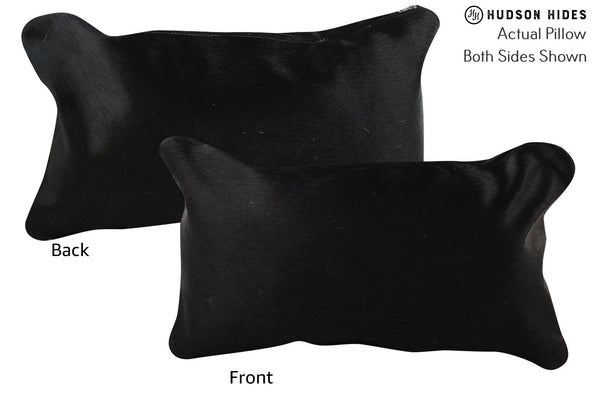 Solid Black Cowhide Pillow #73794