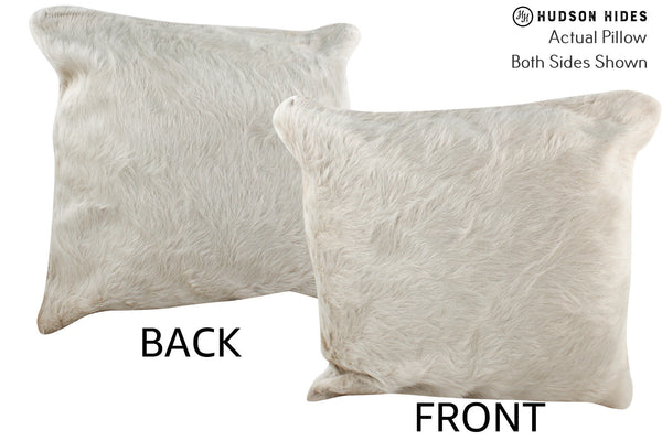 Solid White Cowhide Pillow #74186