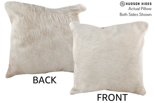 Solid White Cowhide Pillow #74226