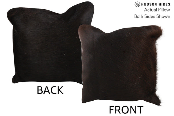 Solid Black Cowhide Pillow #74378
