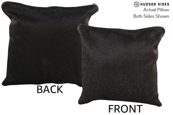 Solid Black Cowhide Pillow #74470