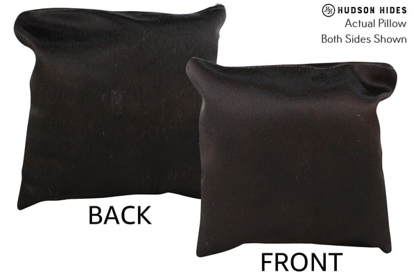 Solid Black Cowhide Pillow #74524