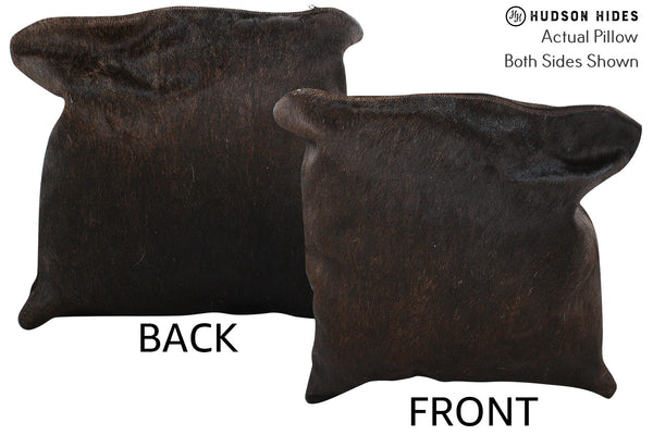 Solid Black Cowhide Pillow #74575