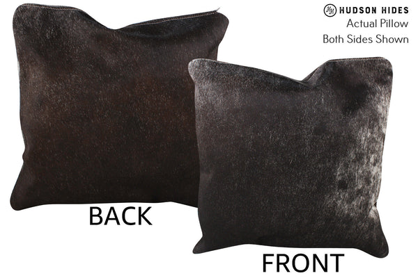 Solid Black Cowhide Pillow #74673