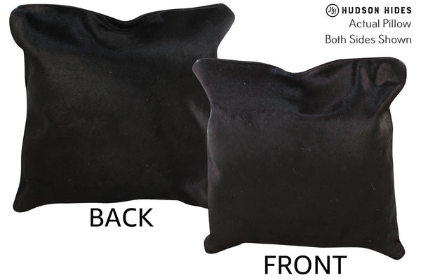 Solid Black Cowhide Pillow #74703