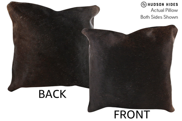 Solid Black Cowhide Pillow #74891