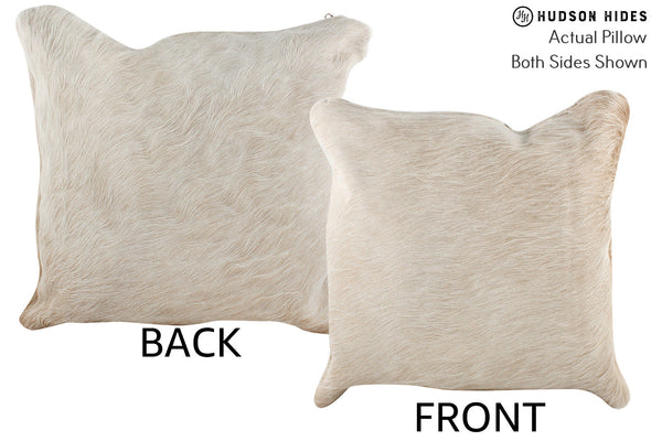 Solid White Cowhide Pillow #74985